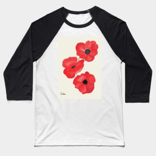 Poppies Baseball T-Shirt